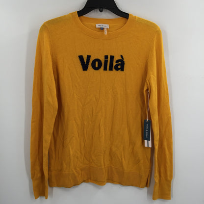 Courte & Rowe Voila Fine Guage Pullover Sweater Lightweight Yellow Size Small