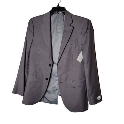 Nordstrom Rack Fit Flat Classic Blazer Size 30 S 2 button front Gray Grey