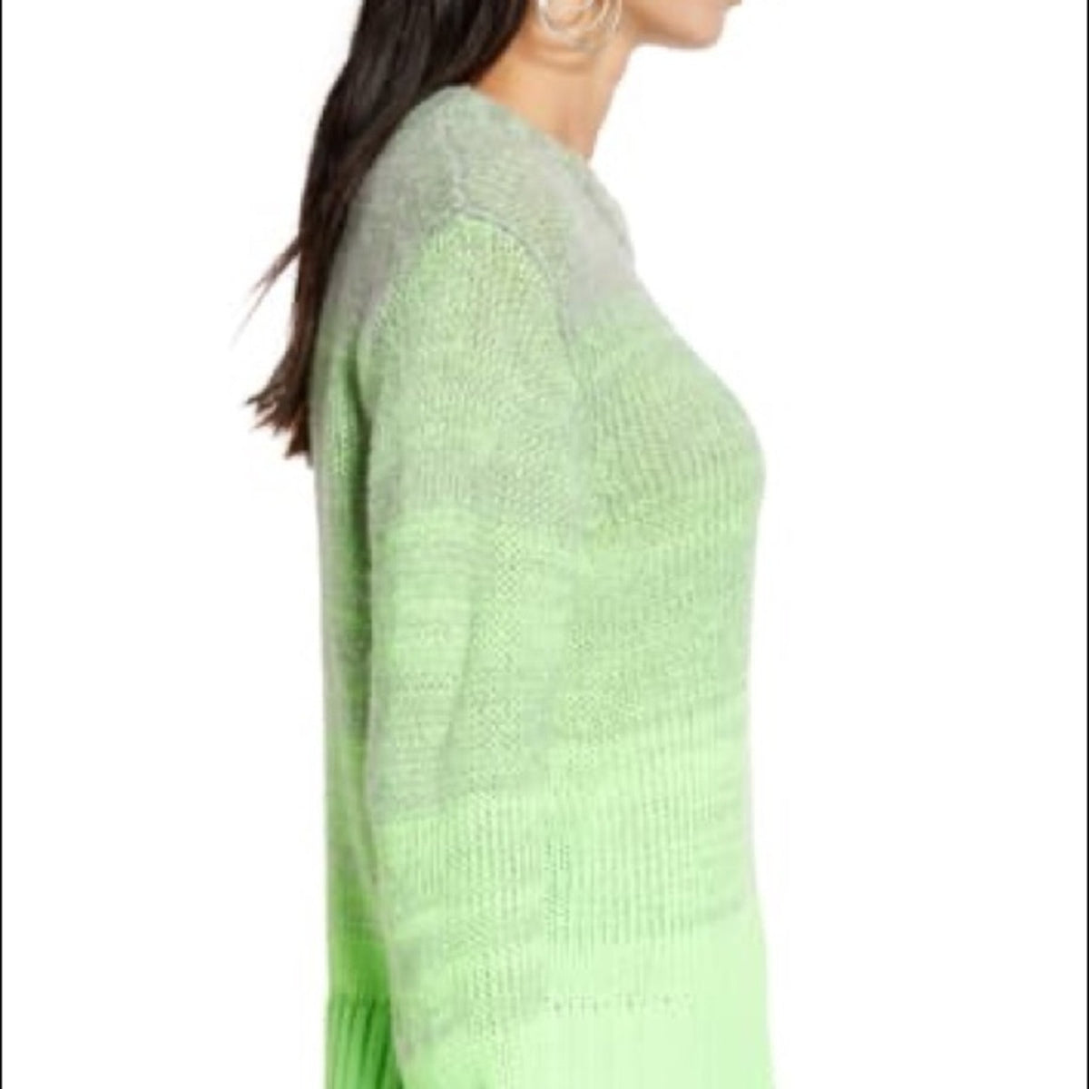 Treasure & Bond NEW Green Space Dye Pullover Size SMALL oversized Ombre cozy