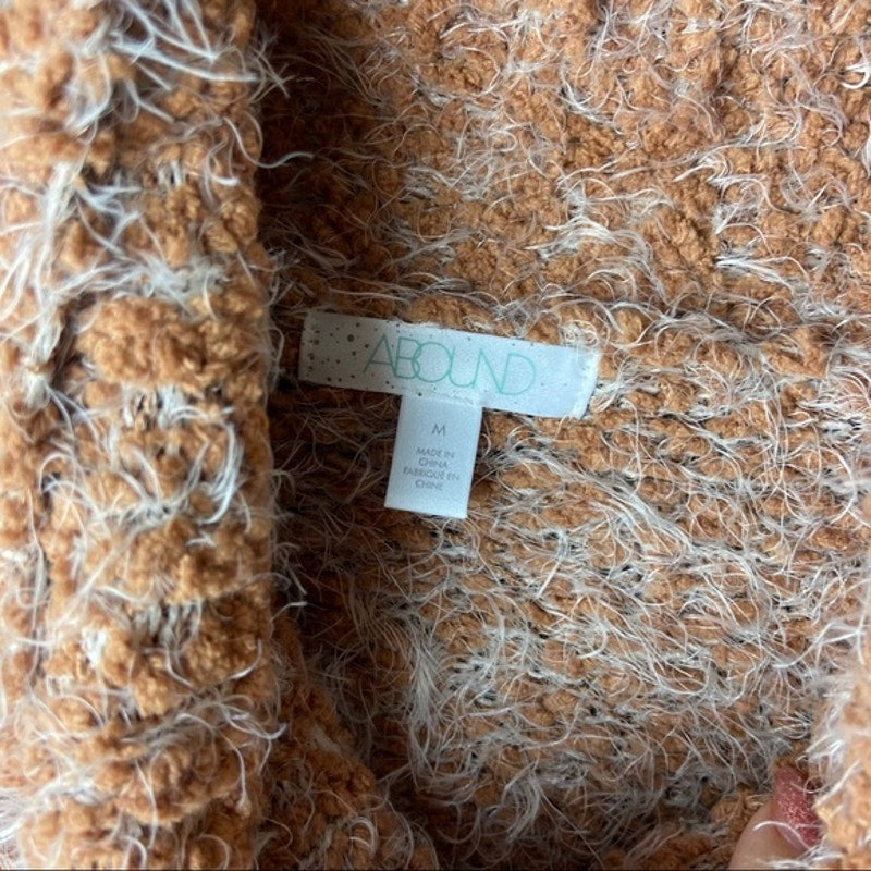 Abound Medium Tan Lion Marl sweater NEW soft fluffy turtleneck long sleeve soft