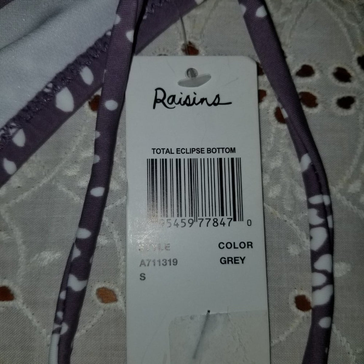 Raisins Total Eclipse Sweet Tie Side Brief Swim Size Small