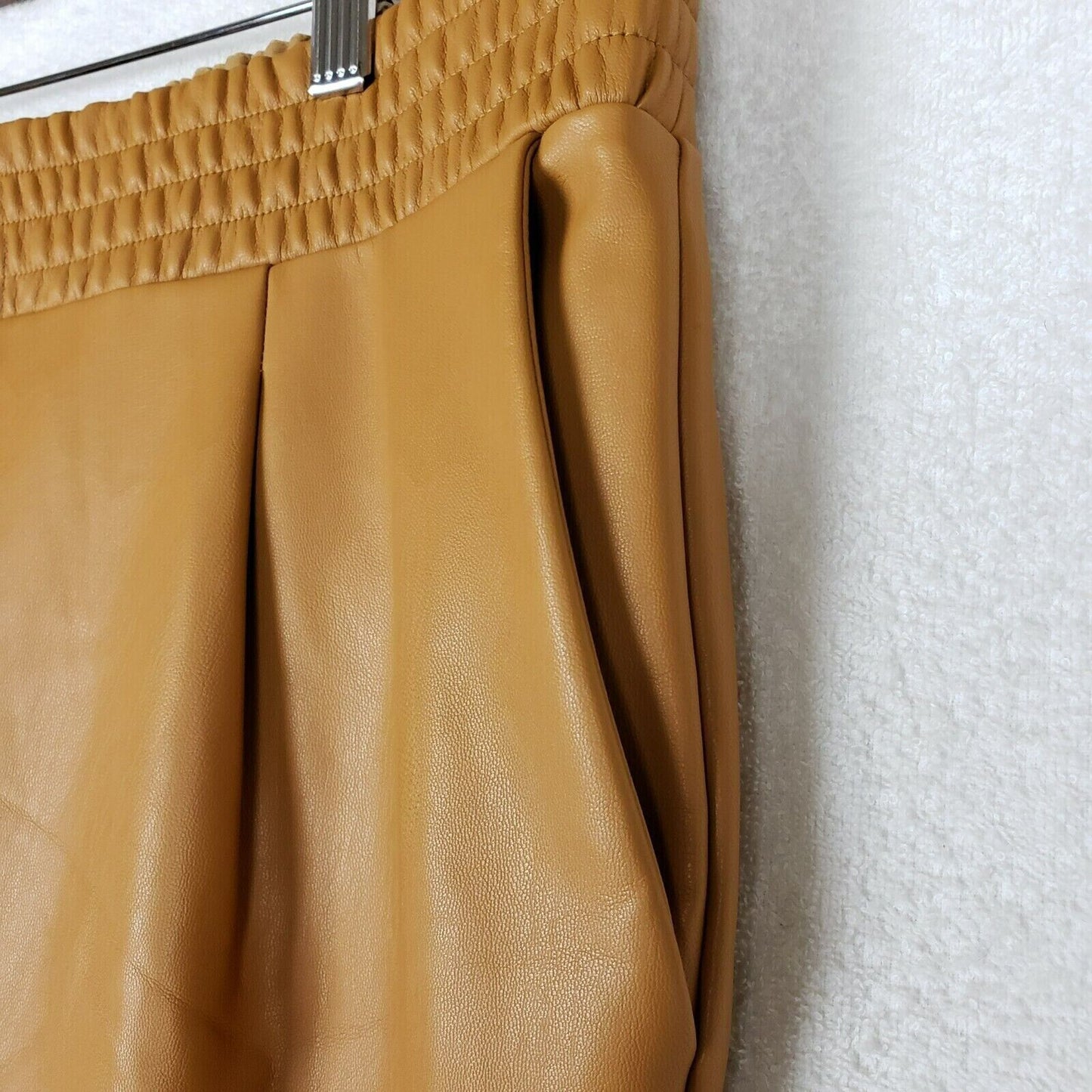 Halogen Atlantic Pacific Faux Leather Pull On Pants XL/Extra Large Tan Sugar NWT