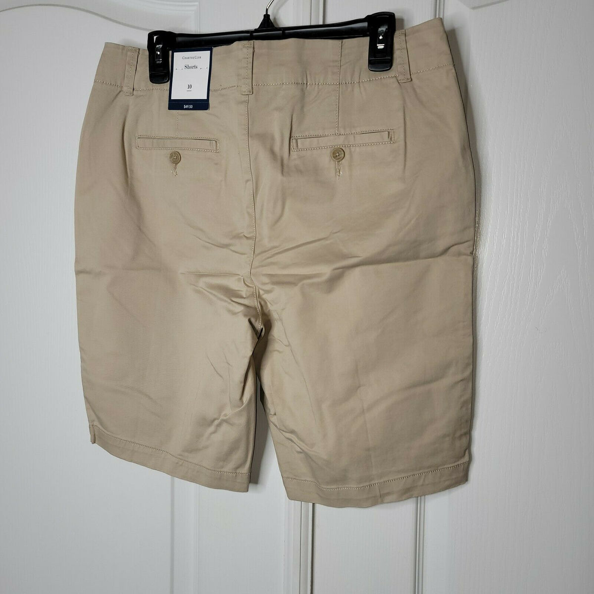 Charter Club Core Casual Shorts Belt Loops Pockets Sedona Dust Cotton Size 10
