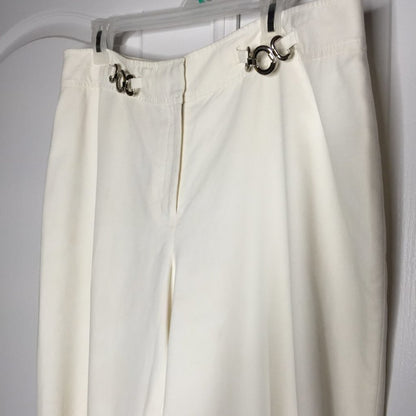 Ann Taylor Loft Flare Leg Pants Fully Lined Ivory size XL career 36" Waist