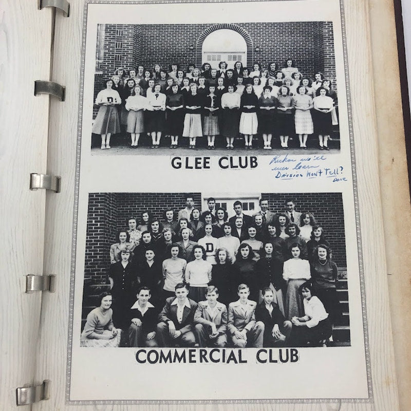 The Teenix 1949 Yearbook Denton North Carolina Sara Harrison Leather Ephemera
