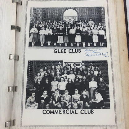 The Teenix 1949 Yearbook Denton North Carolina Sara Harrison Leather Ephemera
