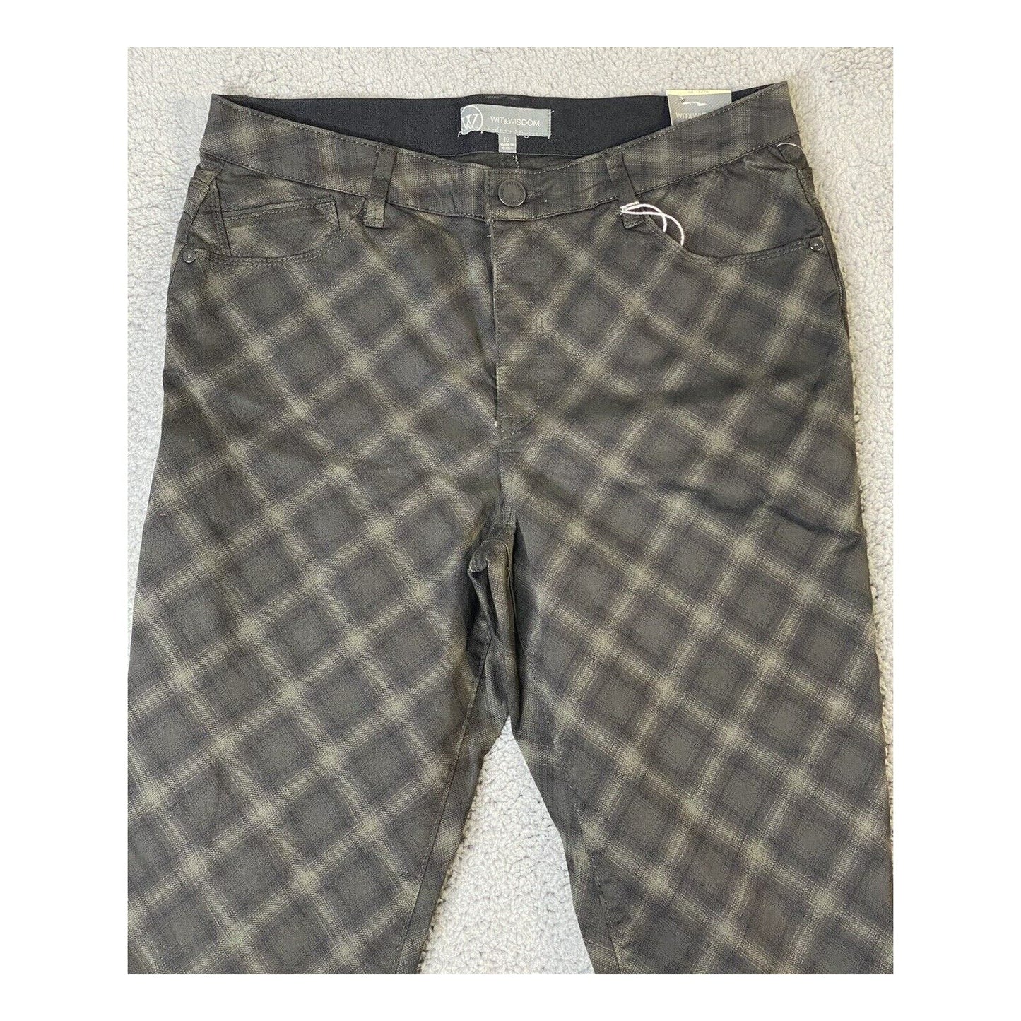 Wit & Wisdom Ab-Solution High Rise Ankle Skimmer Jeans Sz 0 in Brown Leopard NWT