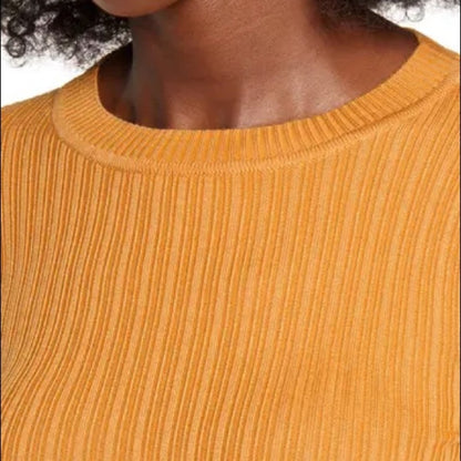 Love by Design NWT Gold Skivvy Ribbed Sweater Large
