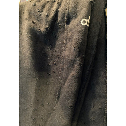 Alo Yoga Ripped Drawstring Jogger Lounge Sweat Pants XS/Extra Small Black NWT
