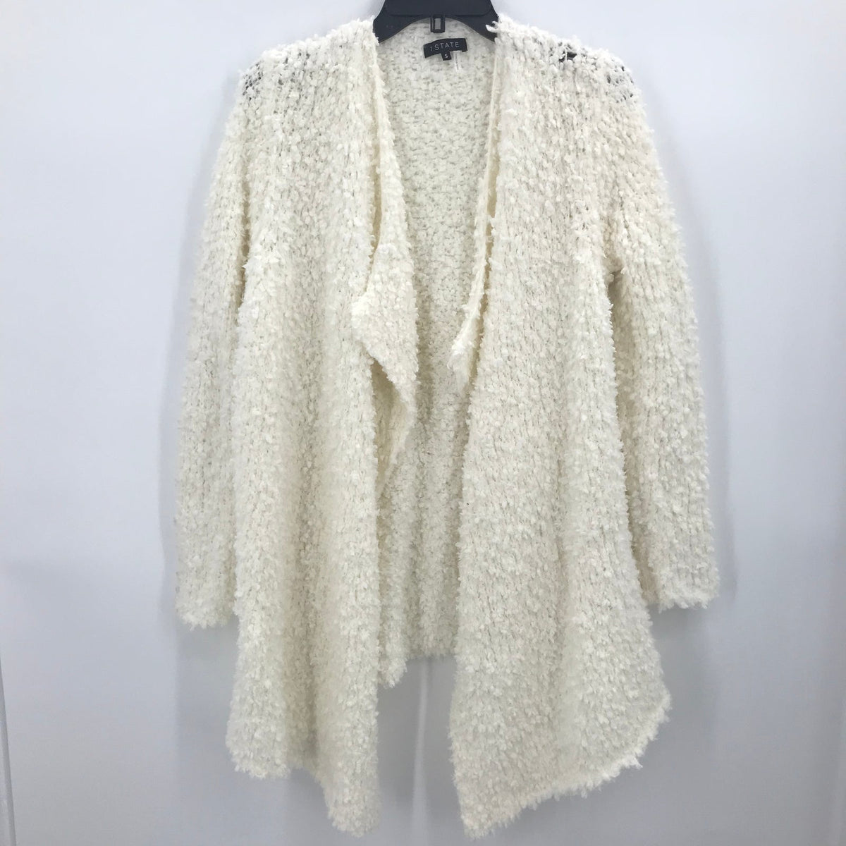 1. State Oversized Open Cardigan Sweater Long Sleeves Antique White Small NEW