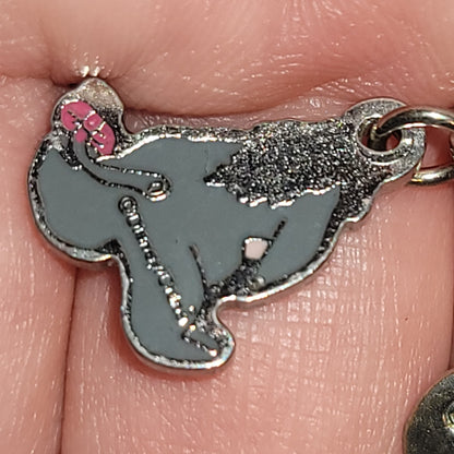 Disney 4pc charm bracelet Necklace Mermaid Eeyore BFF Mickey 18" silver colors