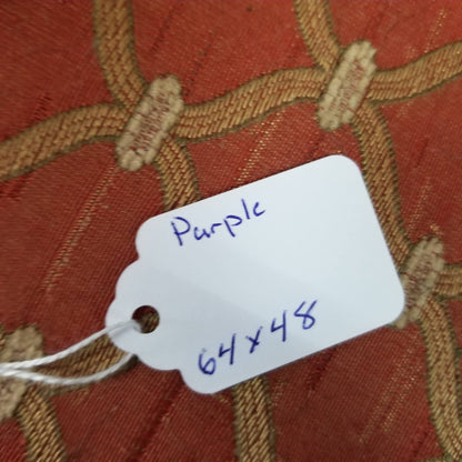 Purple Homemade Afghan throw 64 x 48 Floral Knots Scalloped Edge Crocheted