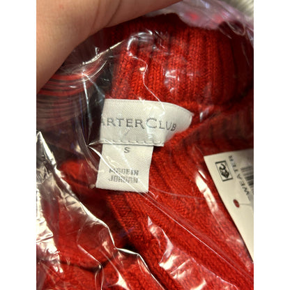 Charter Club NWT Whimsy Sweater Long-Sleeve Crew Neck Ravishing Red Small