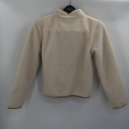 Row A Lyla Leopard Print Quarter Zip Pullover Sweatshirt Fleece Size Small
