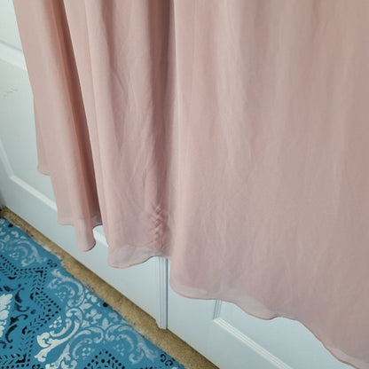 Bill Levkoff Frost Rose High-Neck Long Bridesmaid Dress NEW Size 0 Maxi Formal