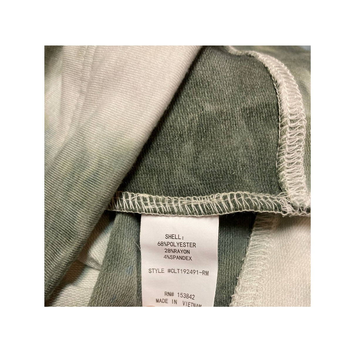 Melloday Womens Hoodie Sweatshirt Medium Olive Green Tie Dye NEW Pocket Hipster