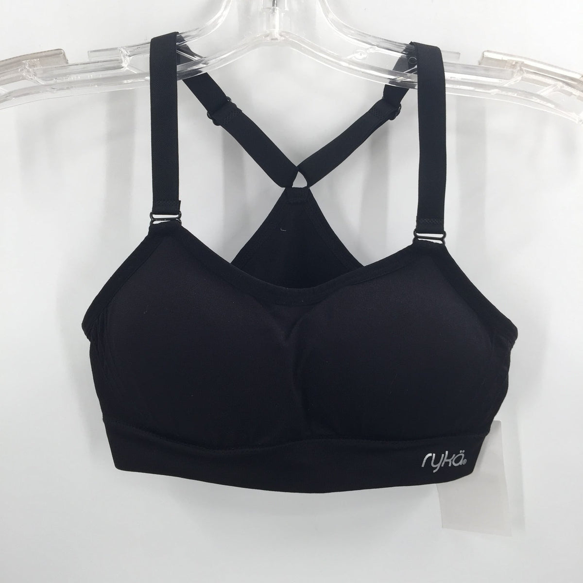 Ryka Sports Seamless Padded Bras Racerback Solid Black Size Small NWT