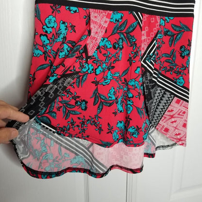 Laundry By Shelli Segal Tie Front Top sleeveless blouse  Casual Multicolor Small