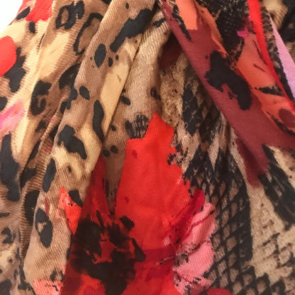 INC International Concept Animal Floral Pashmina NEW scarf wrap flowers oversize