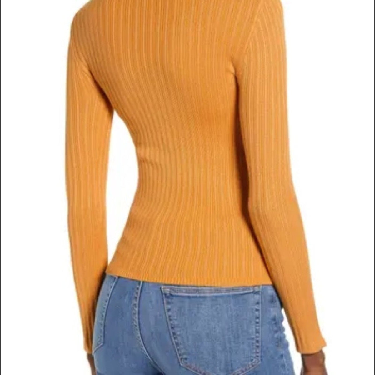 Love by Design NWT Gold Skivvy Ribbed Sweater Large