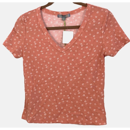 Good Luck Gem Lightweight Waffle Pullover Top Size XL / Extra Large in Peach NWT