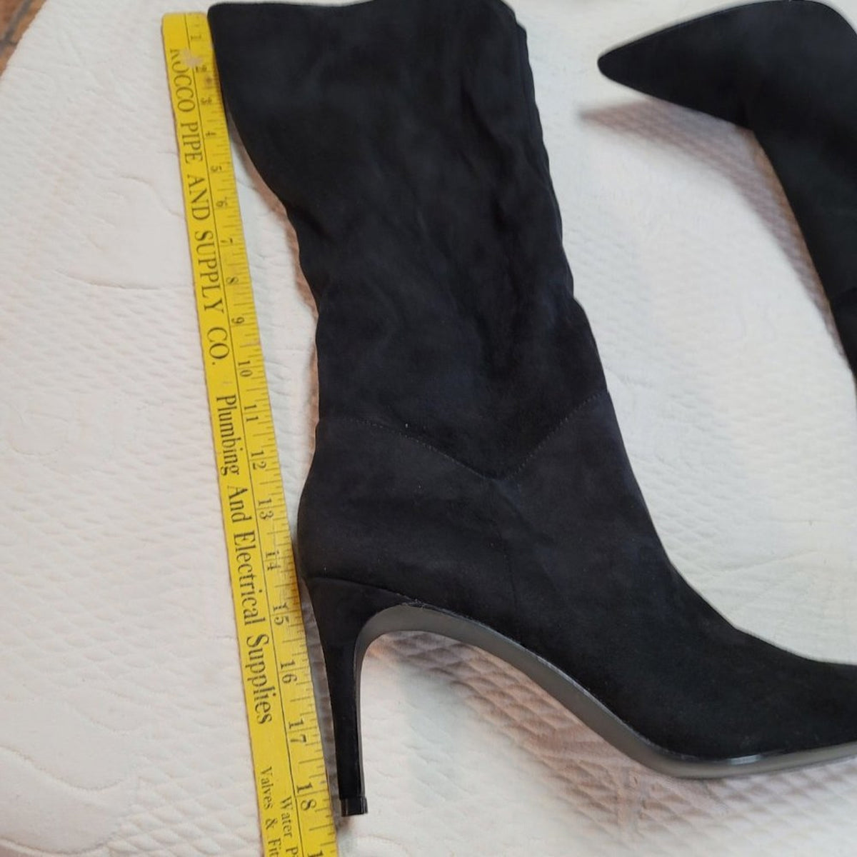 Steve Madden Kinga Embossed Knee High Boot Stiletto heel Point Toe Size 11 Med