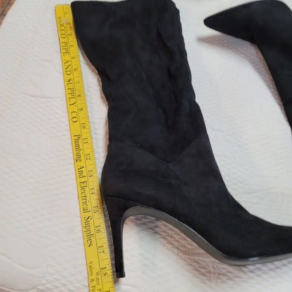 Steve Madden Kinga Embossed Knee High Boot Stiletto heel Point Toe Size 11 Med