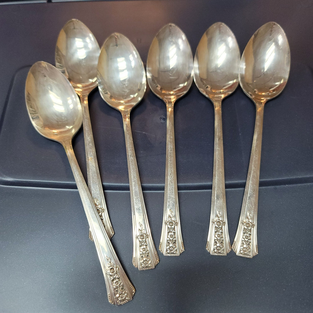 Oneida Community Plate Silverware 6 Tablespoons serving Tudor Plate 1939 Fortune