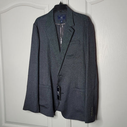 Report Collection Pin Dot Woven Blazer Side Vents Extra Large XL Casual NEW Gray