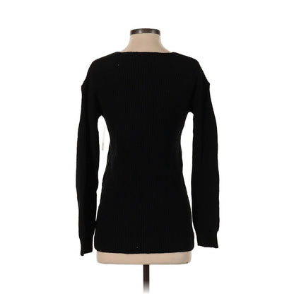BP. V-Neck Rib Knit Long Sleeve Sweater Size XXS/2XS Black NWT