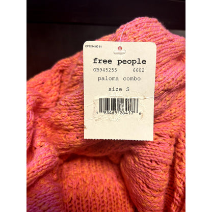 Free People NWT Long Sweater Hot Tropics Paloma Combo V-Neck Small