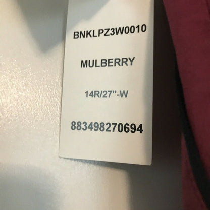 NWT Ralph Lauren Classic Fit Stretch Mulberry Pant 14R/27 waist