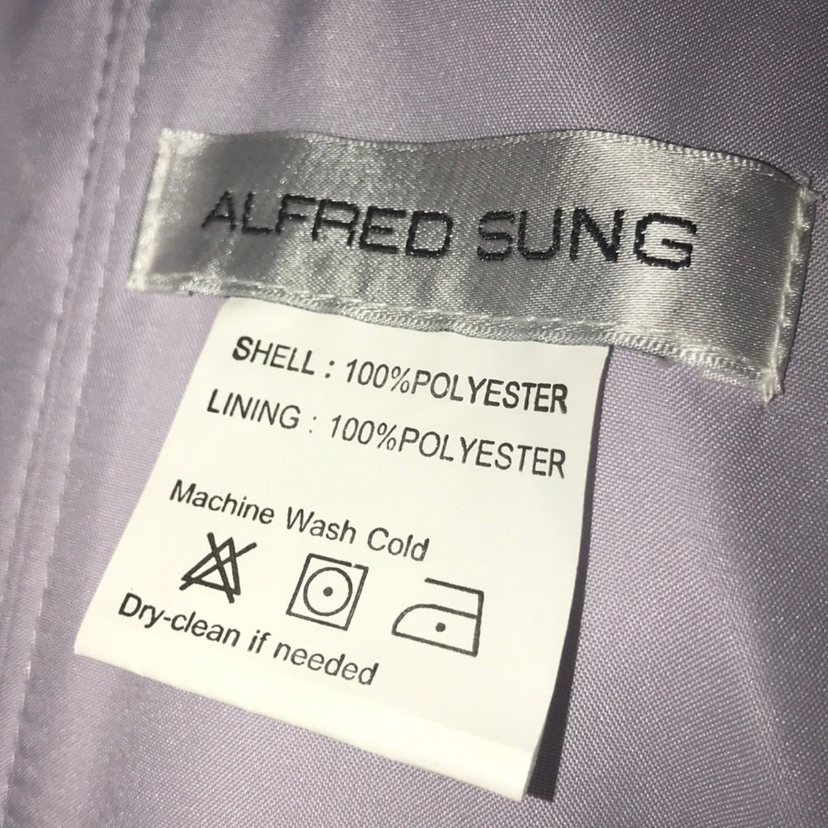 Alfred Sung Purple Dress Formal Strapless Draped Bodice Trumpet Gown Size 18