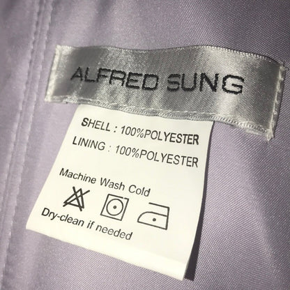 Alfred Sung Purple Dress Formal Strapless Draped Bodice Trumpet Gown Size 18