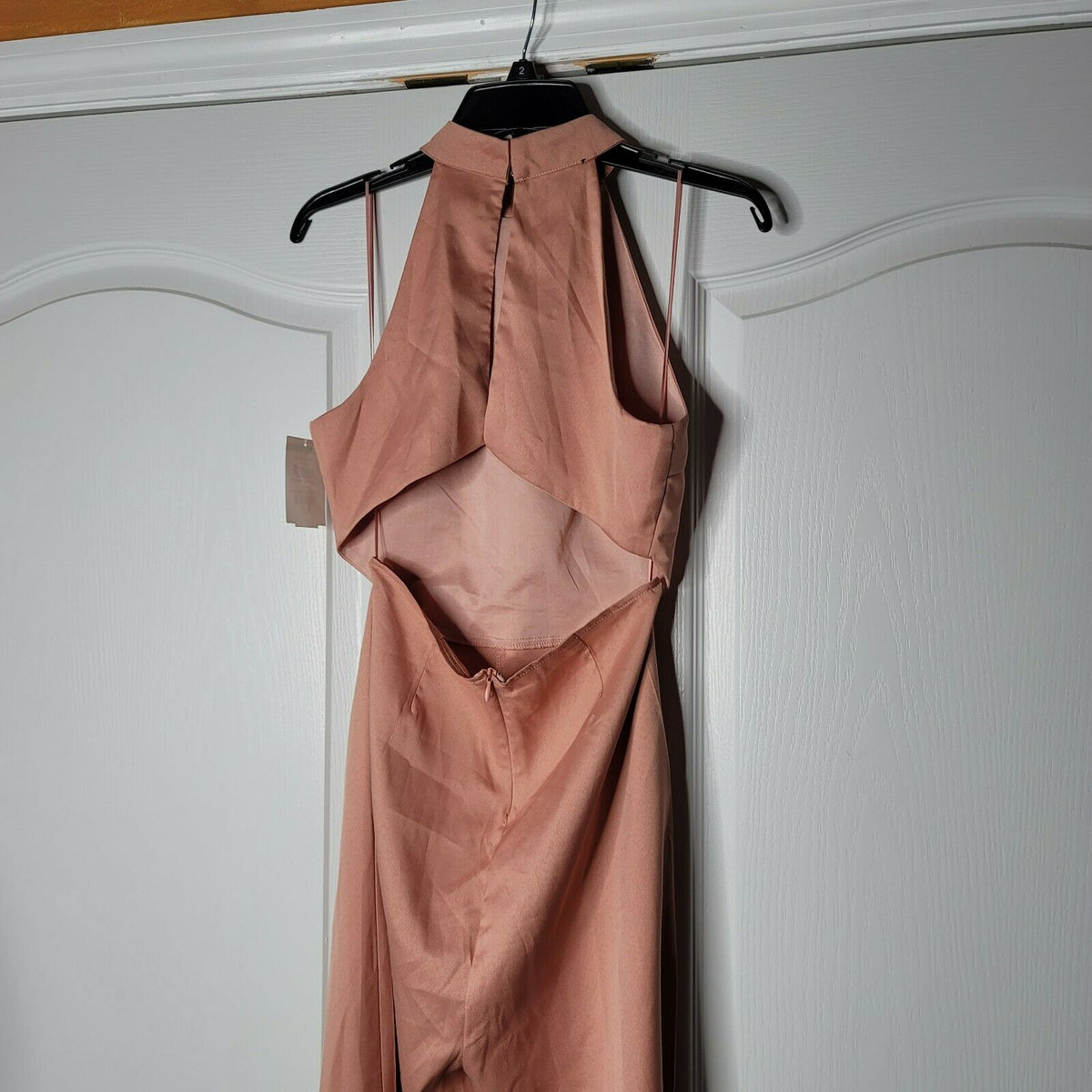 Missguided Cut Out Back Sleeveless Jumpsuit Back Zip Chocker Neckline Size 8
