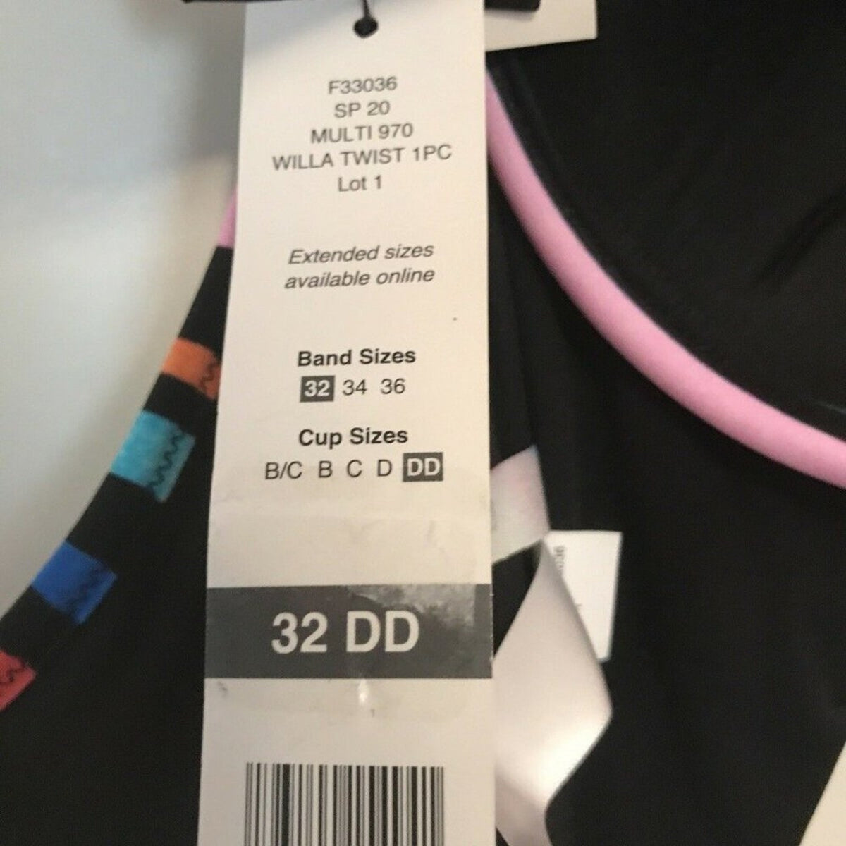 Sundazed Striped Willa Twist Cutout Halter Swim Size 32DD