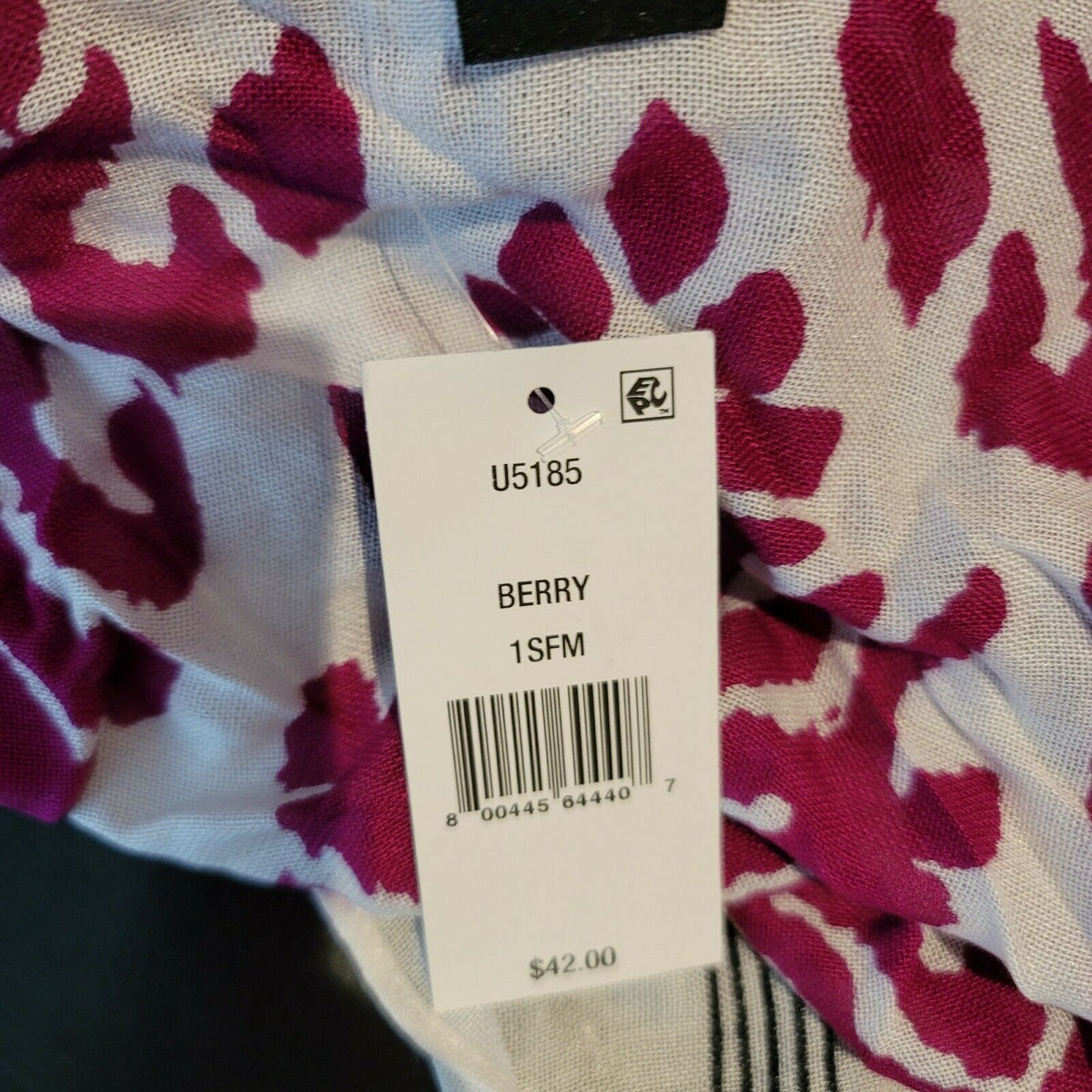 International Concepts CEJON damask print cover up sHAWL ruana burgundy NEW