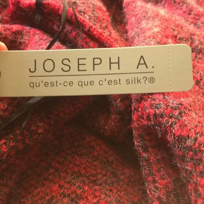 Joseph A Red Leopard Print Cardigan Sweater Long Medium