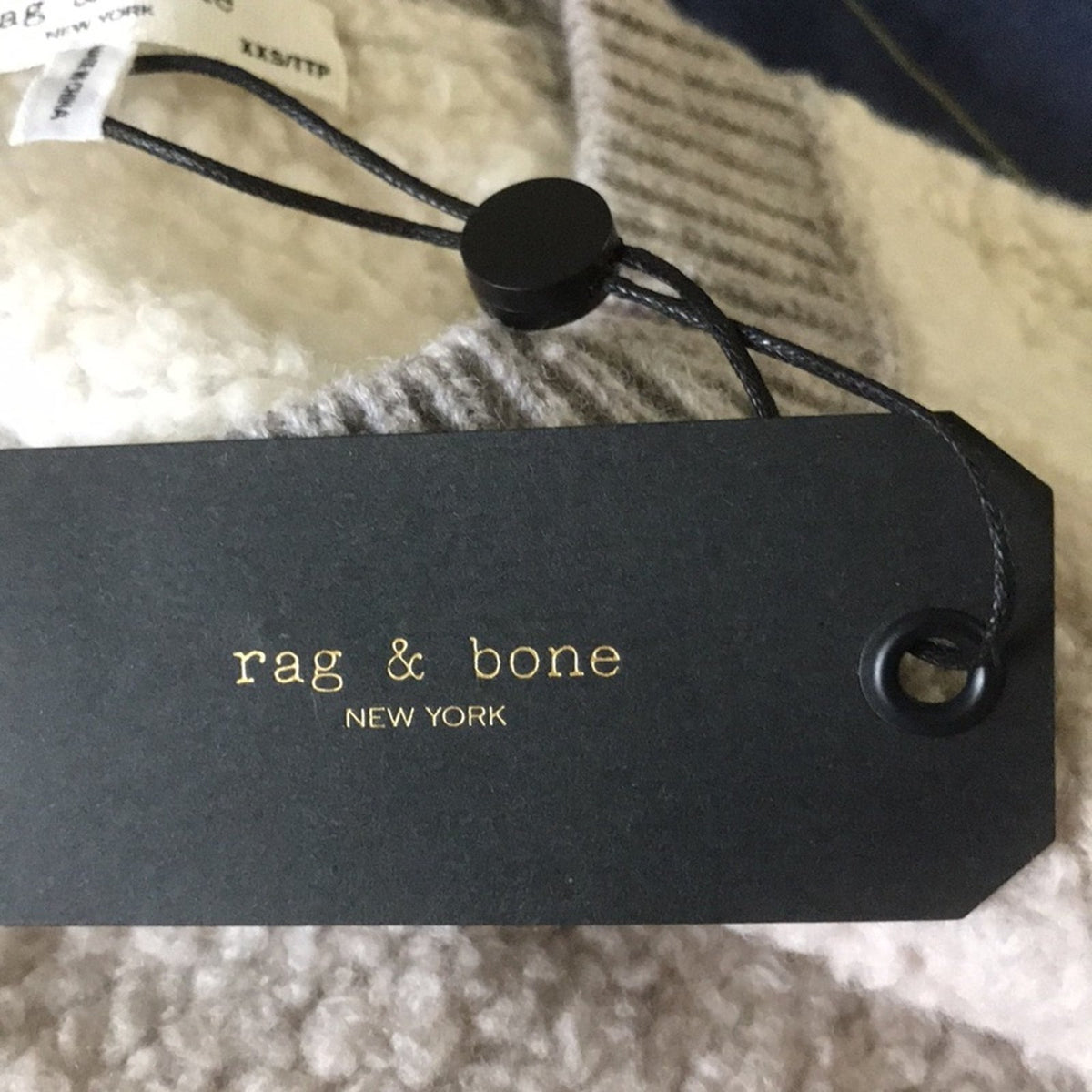 Rag & Bone NWT Davis Wool Crew Color Block Sweater XXS warm two tone
