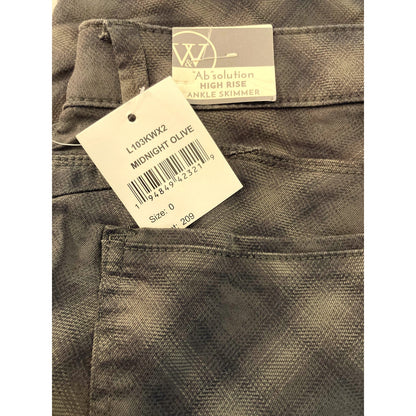 Wit & Wisdom Women Ab-Solution High Rise Ankle Skimmer Jeans Size 0 Plaid NWT