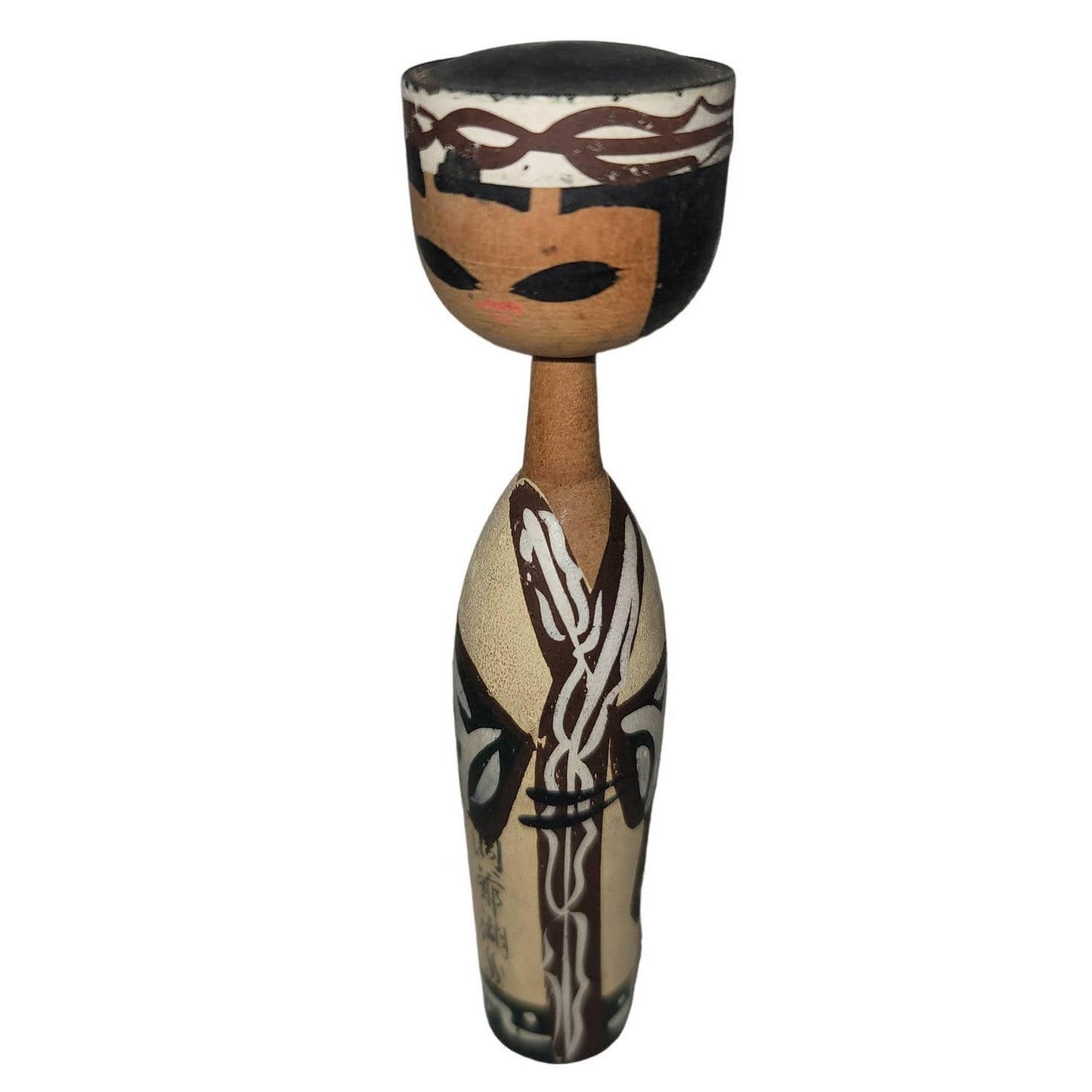 Vintage kokeshi doll wood Japan slender Kimono Male Formal Yakuta bobbleHead toy