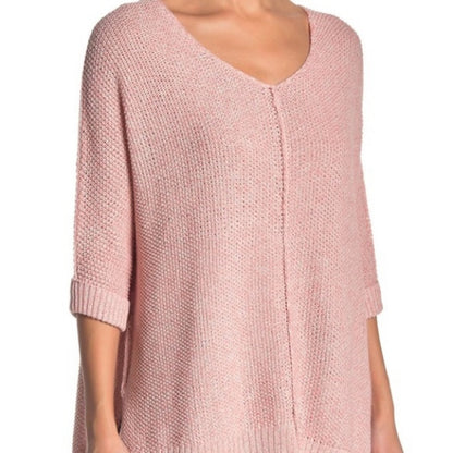 Ady P Marled Dolman Sleeve Rose Pink Sweater Size M
