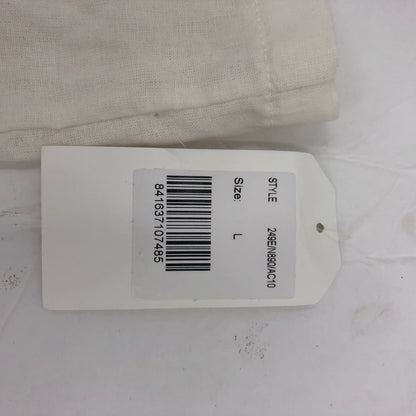 Angel Maternity Large Gray White  Sleeveless Dress Birthing Swaddle Blanket Set