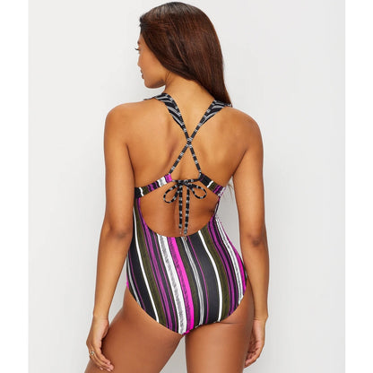 Anne Cole Signature NWT Sketchbook Stripe Underwire One-Piece Size 10