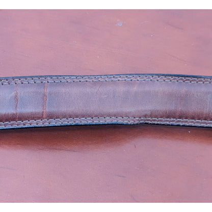 American Genuine Leather Belt Solid Brass Buckle 40" Unknown Brand