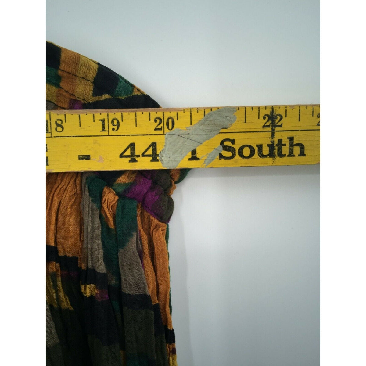 Just Class Abstract Pleated Skirt Drawstring Waist Multicolor Large boho