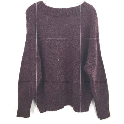 Abound Long Sleeve Pullover V-Neck Sweater Size Large in Solid Burgundy Stem NWT