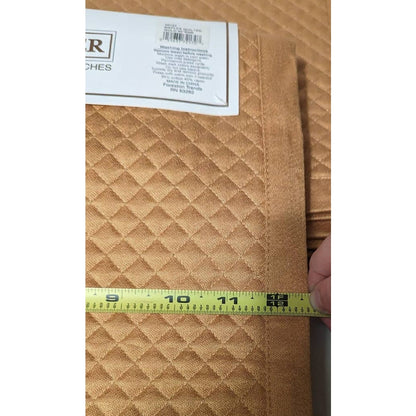 Design Weave Gold Table Runner NWT and 8 Quilted Napkins Yellow Tassel