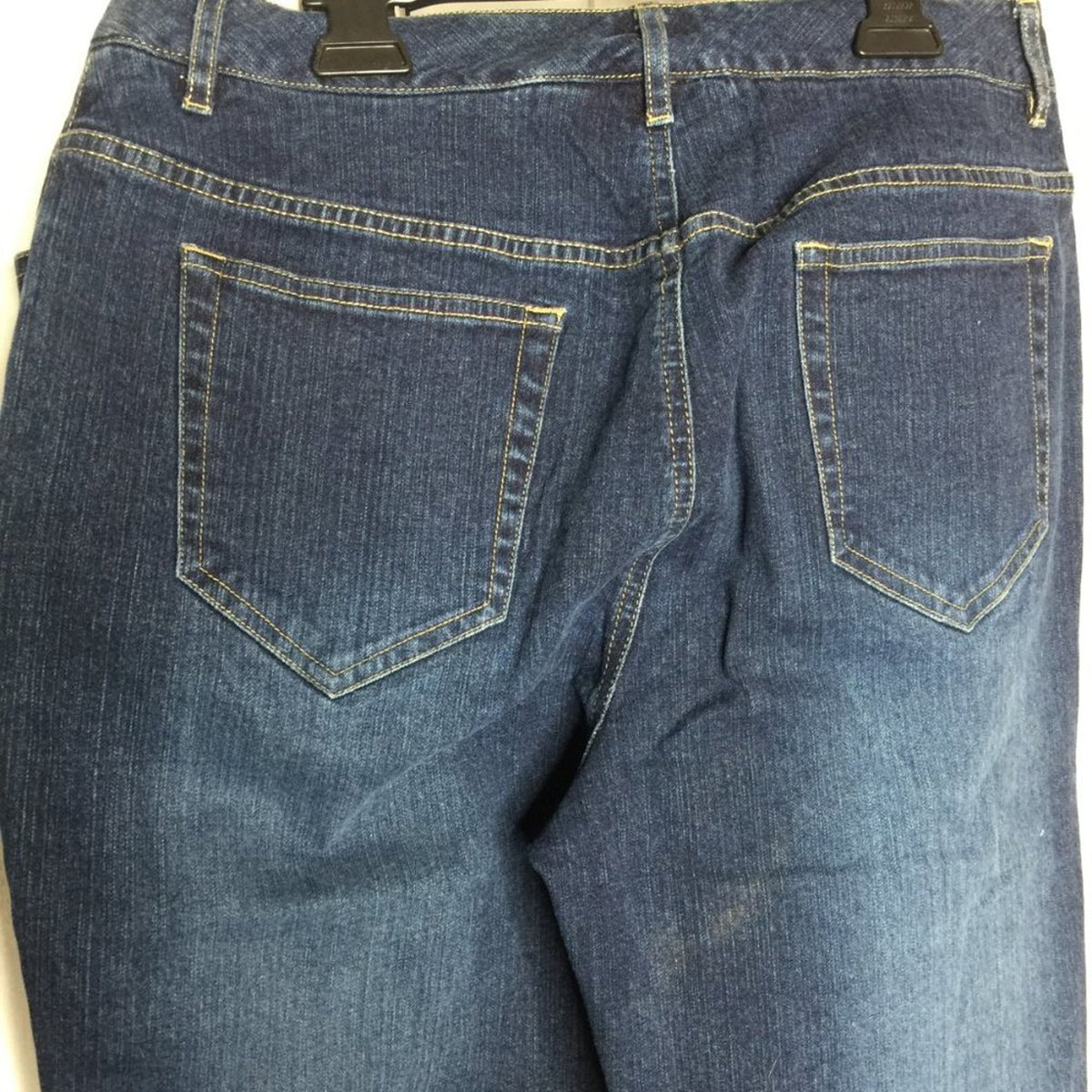 Liz Claiborne Audra Bootcut Jeans Stretch Mid-Rise Dark Wash Denim Blue Size 10