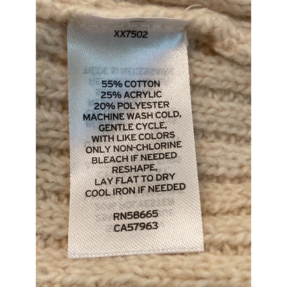 Abound Hooded Pullover Rib Knit Sweater Size Small in Beige Oatmeal Heather NWT